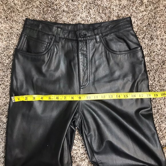 Vintage Jones New York Sport Black 100% Genuine Leather Pants - Picture 13 of 13